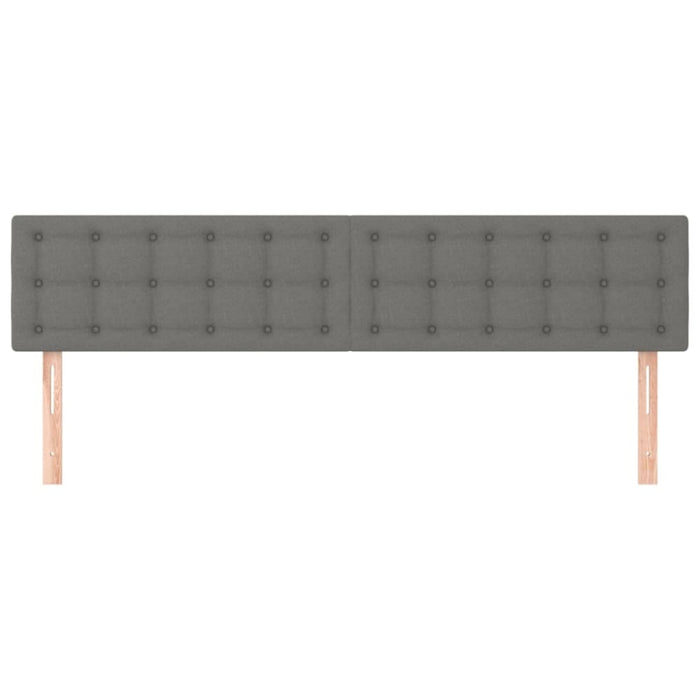 King Single Size Headboards 2 Pcs Dark Grey 100x5x78/88 Cm