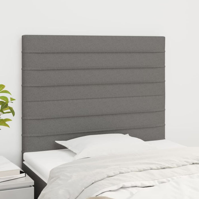 King Single Size Headboards 2 Pcs Dark Grey 100x5x78/88 Cm