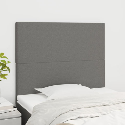 King Single Size Headboards 2 Pcs Dark Grey 100x5x78/88 Cm