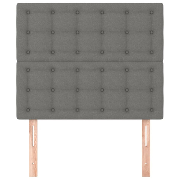 King Single Size Headboards 2 Pcs Dark Grey 100x5x78/88 Cm