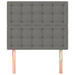 King Single Size Headboards 2 Pcs Dark Grey 100x5x78/88 Cm