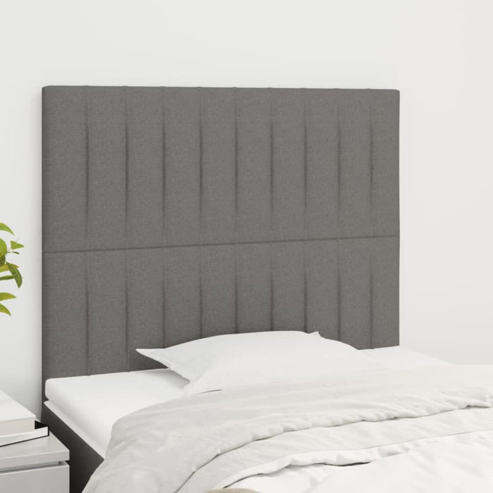 King Single Size Headboards 2 Pcs Dark Grey 100x5x78/88 Cm
