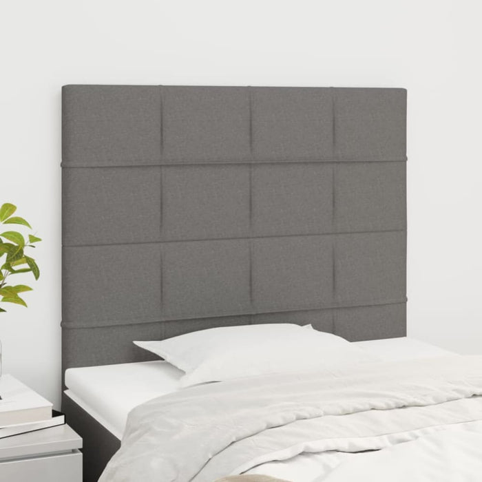 King Single Size Headboards 2 Pcs Dark Grey 100x5x78/88 Cm