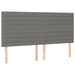 King Single Size Headboards 4 Pcs Dark Grey 100x5x78/88 Cm