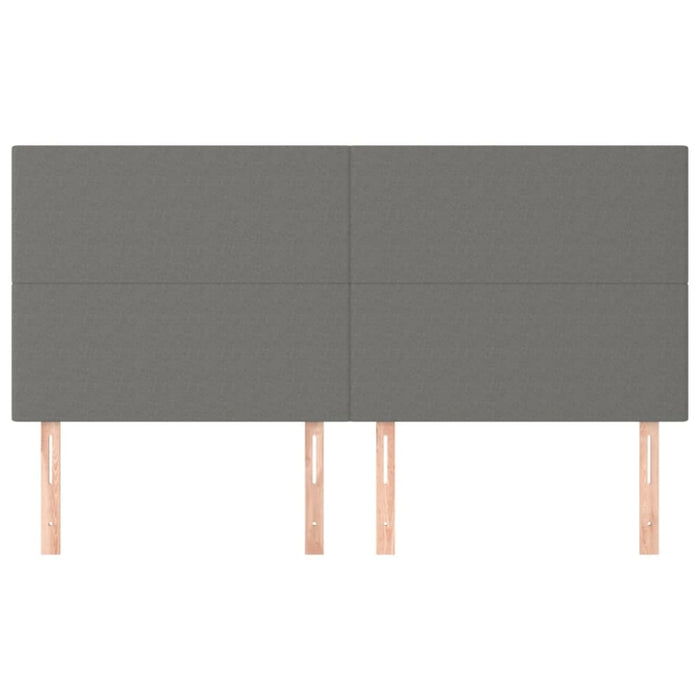 King Single Size Headboards 4 Pcs Dark Grey 100x5x78/88 Cm