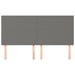 King Single Size Headboards 4 Pcs Dark Grey 100x5x78/88 Cm