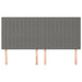 King Single Size Headboards 4 Pcs Dark Grey 100x5x78/88 Cm