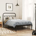 King Single Size Metal Bed Frame With Headboard Black