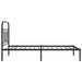 King Single Size Metal Bed Frame With Headboard Black