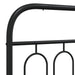 King Single Size Metal Bed Frame With Headboard Black