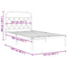 King Single Size Metal Bed Frame With Headboard Black