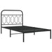 King Single Size Metal Bed Frame With Headboard Black