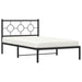 King Single Size Metal Bed Frame with Headboard Black