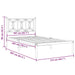 King Single Size Metal Bed Frame With Headboard White