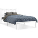 King Single Size Metal Bed Frame With Headboard White