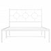 King Single Size Metal Bed Frame with Headboard White