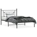 King Single Size Metal Bed Frame with Headboard Black