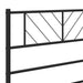 King Single Size Metal Bed Frame with Headboard Black