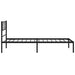 King Single Size Metal Bed Frame with Headboard Black