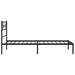 King Single Size Metal Bed Frame with Headboard Black