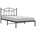 King Single Size Metal Bed Frame with Headboard Black