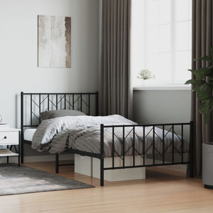 King Single Size Metal Bed Frame with Headboard