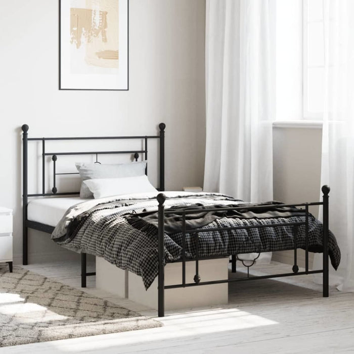 King Single Size Metal Bed Frame with Headboard