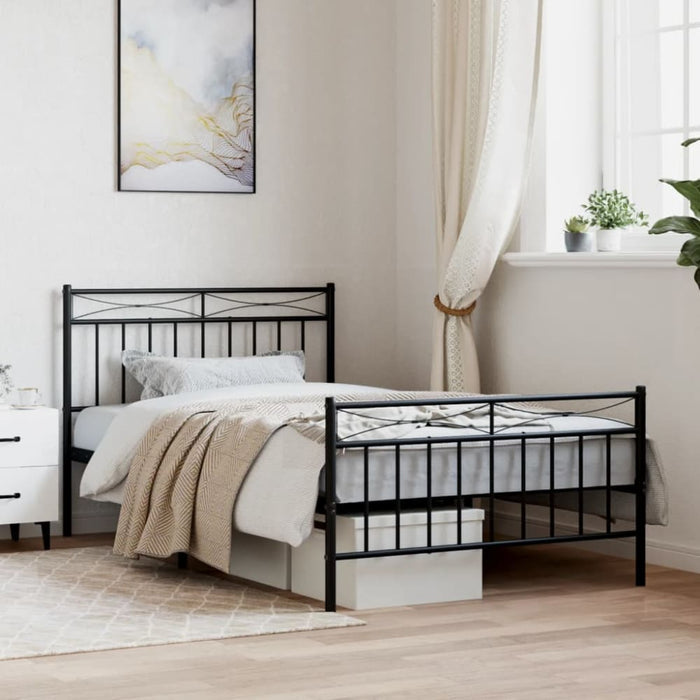 King Single Size Metal Bed Frame With Headboard
