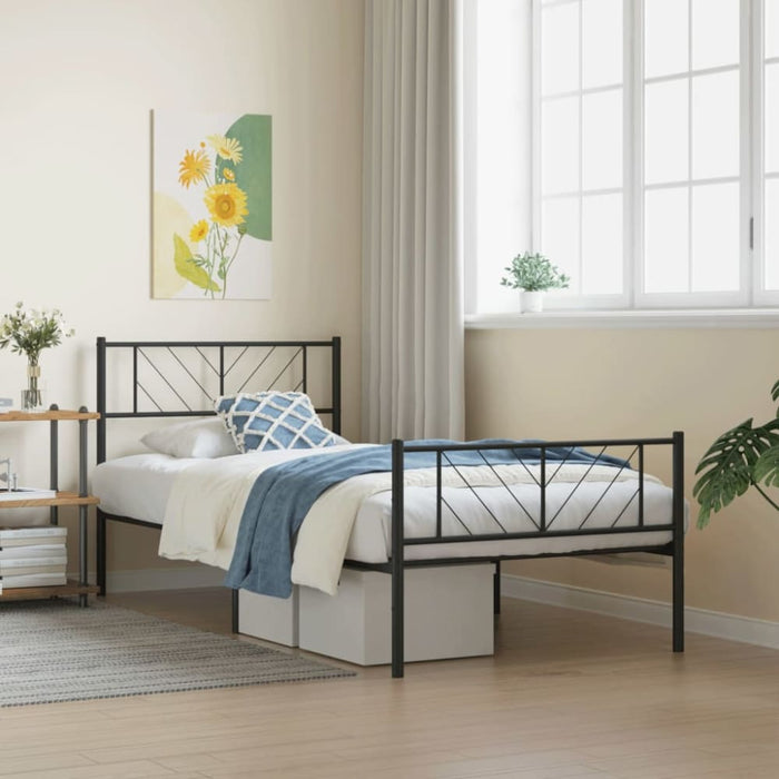 King Single Size Metal Bed Frame with Headboard