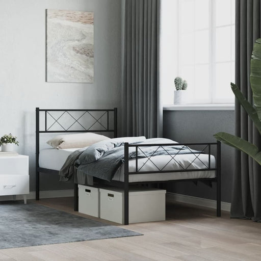 King Single Size Metal Bed Frame with Headboard