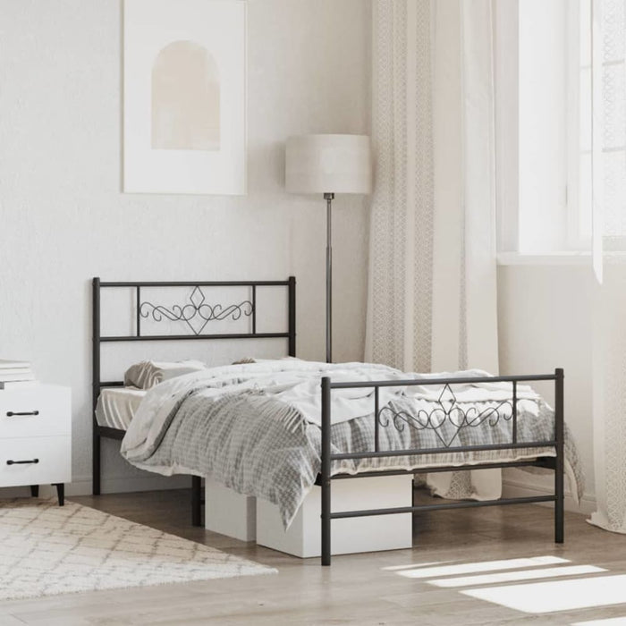 King Single Size Metal Bed Frame with Headboard