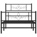 King Single Size Metal Bed Frame with Headboard