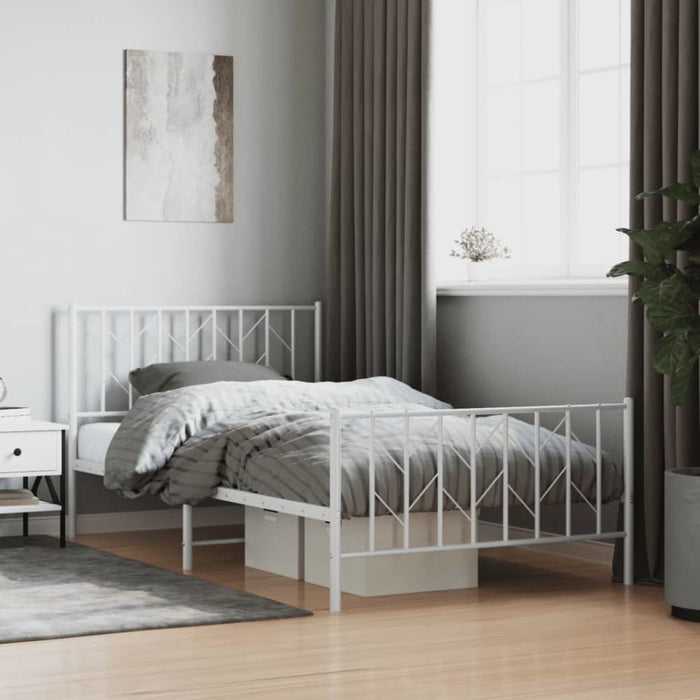King Single Size Metal Bed Frame with Headboard