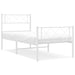 King Single Size Metal Bed Frame with Headboard