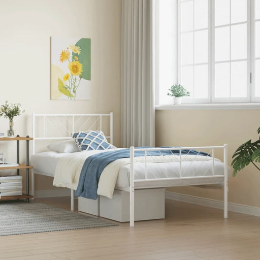 King Single Size Metal Bed Frame with Headboard