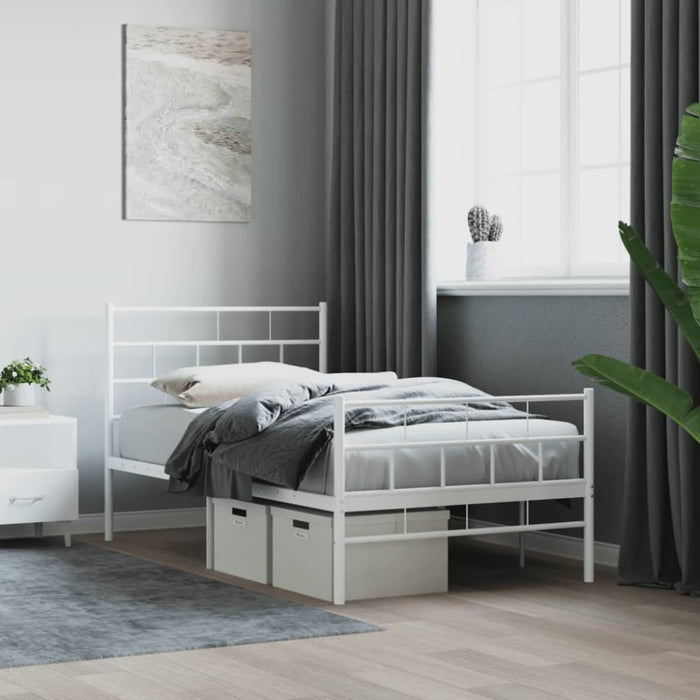 King Single Size Metal Bed Frame with Headboard