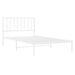 King Single Size Metal Bed Frame with Headboard White