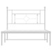 King Single Size Metal Bed Frame with Headboard White