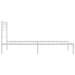 King Single Size Metal Bed Frame with Headboard White