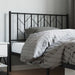 King Single Size Metal Headboard Black 107 Cm Tiaali