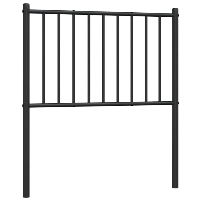 King Single Size Metal Headboard Black 107 Cm Tpbnka