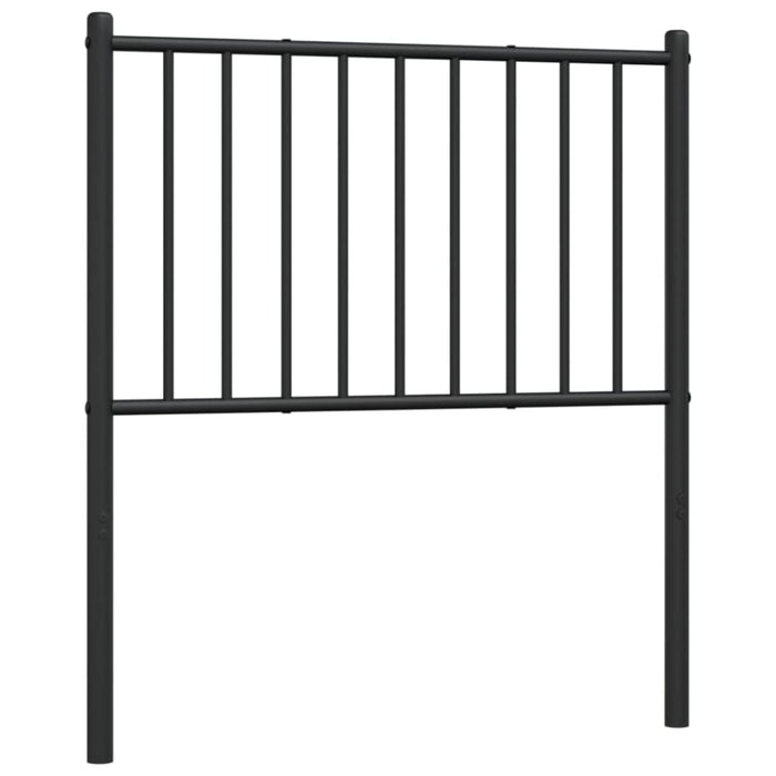 King Single Size Metal Headboard Black 107 Cm Tpbnka