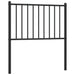King Single Size Metal Headboard Black 107 Cm Tpbnka