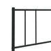 King Single Size Metal Headboard Black 107 Cm Tpxpob