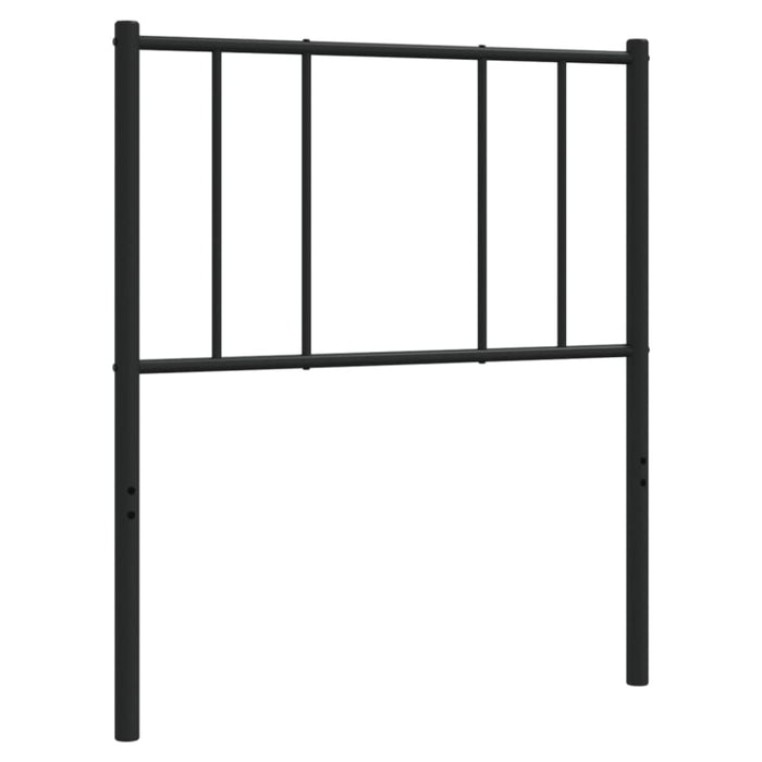King Single Size Metal Headboard Black 107 Cm Tpxpob