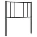 King Single Size Metal Headboard Black 107 Cm Tpxpob