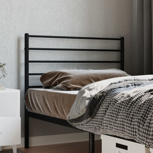 King Single Size Metal Headboard Black 107 Cm Tpxtak