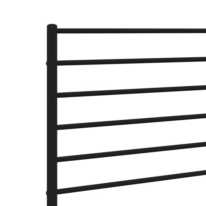 King Single Size Metal Headboard Black 107 Cm Tpxtak