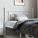 King Single Size Metal Headboard White 107 Cm Tiaaon