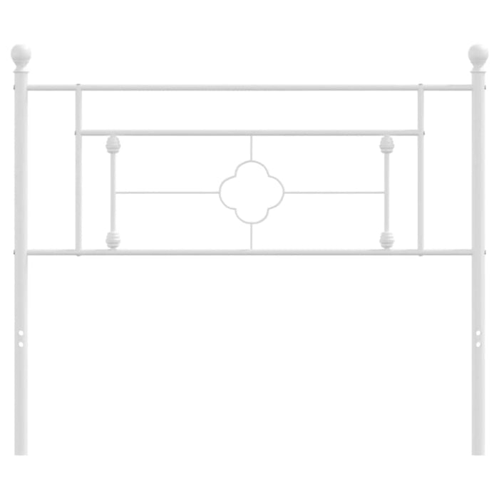 King Single Size Metal Headboard White 107 Cm Tiaaon